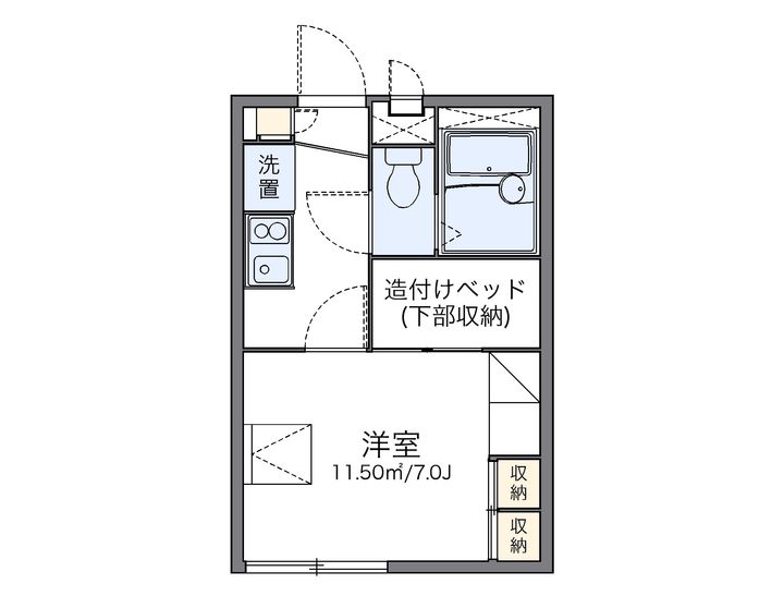 レオパレスFIRST ASTY202の間取り