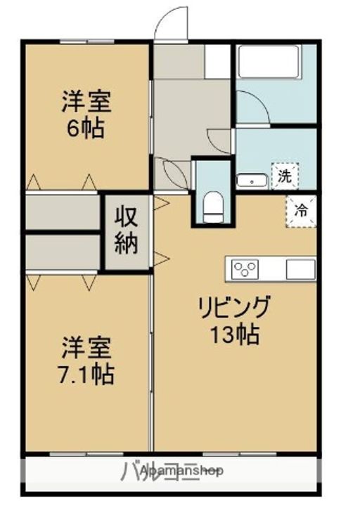 リリーヴィレッジCRESTの間取り