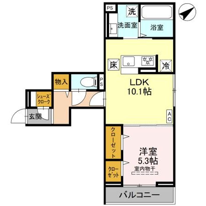 ビーネ北坂戸の間取り