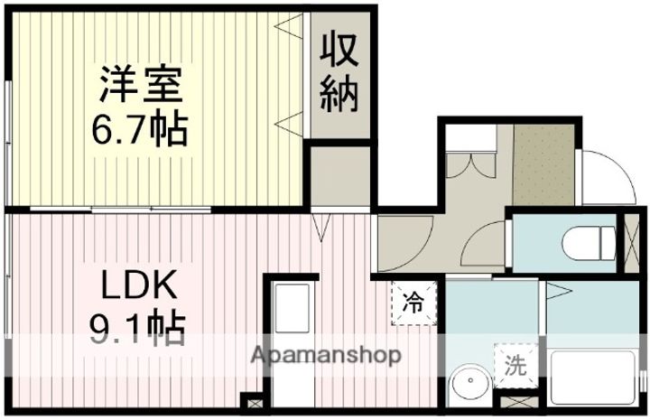 埼玉県川越市大字吉田の賃貸アパートの間取り