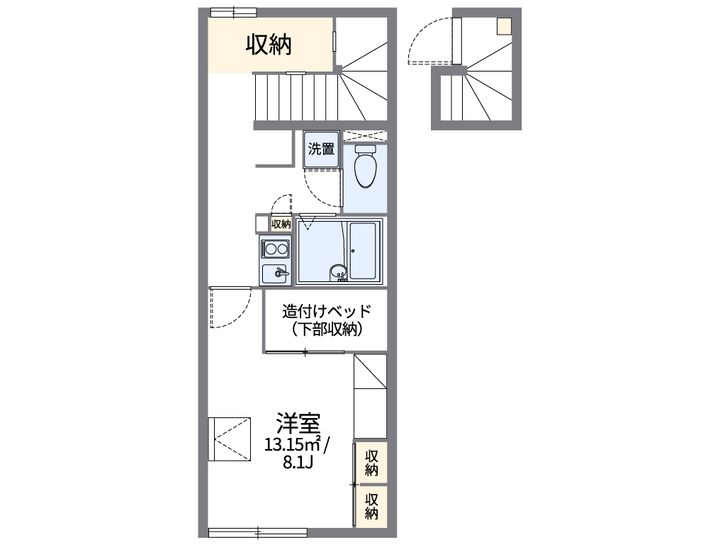 レオパレスフロラシオン Ⅰの間取り