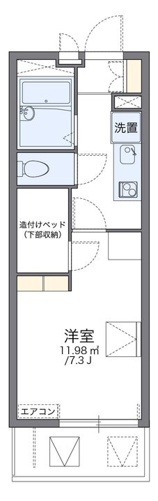 レオパレスコートドールの間取り