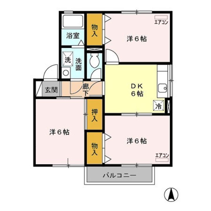 リヴェール高沢 Ⅱ ABCの間取り