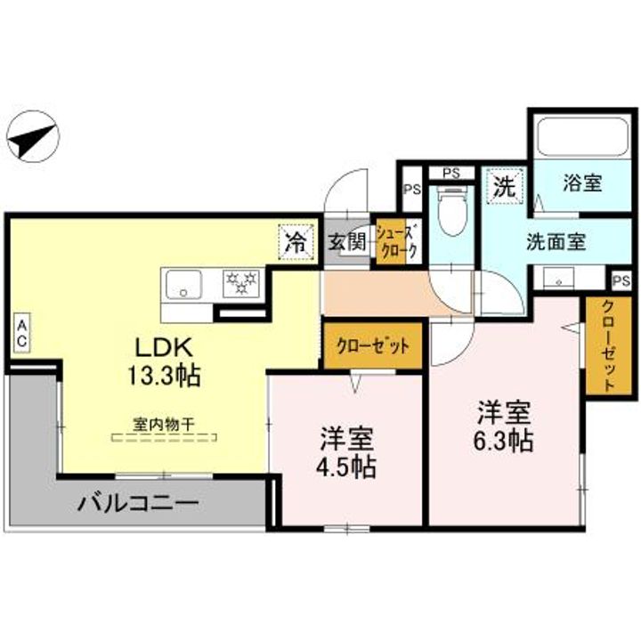 ビーネ北坂戸の間取り