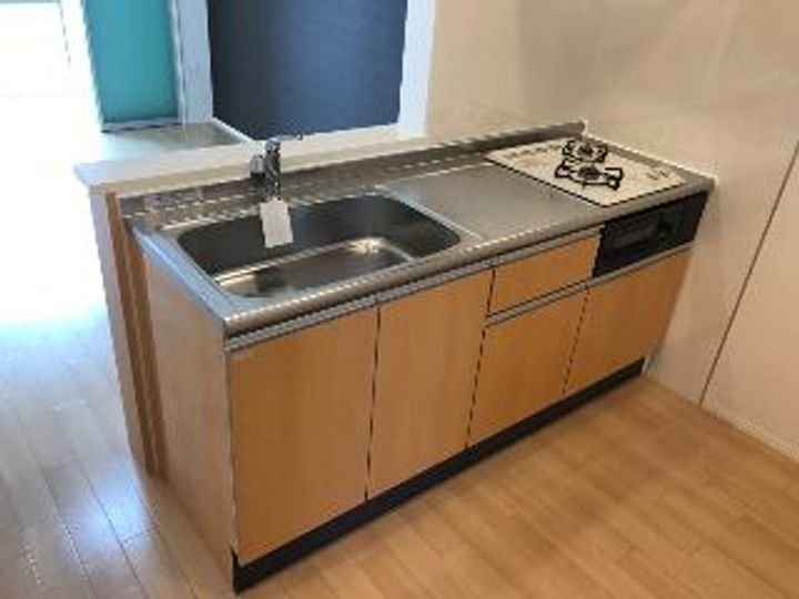 鶴ヶ島市脚折町6丁目アパートⅡ期工事のキッチン