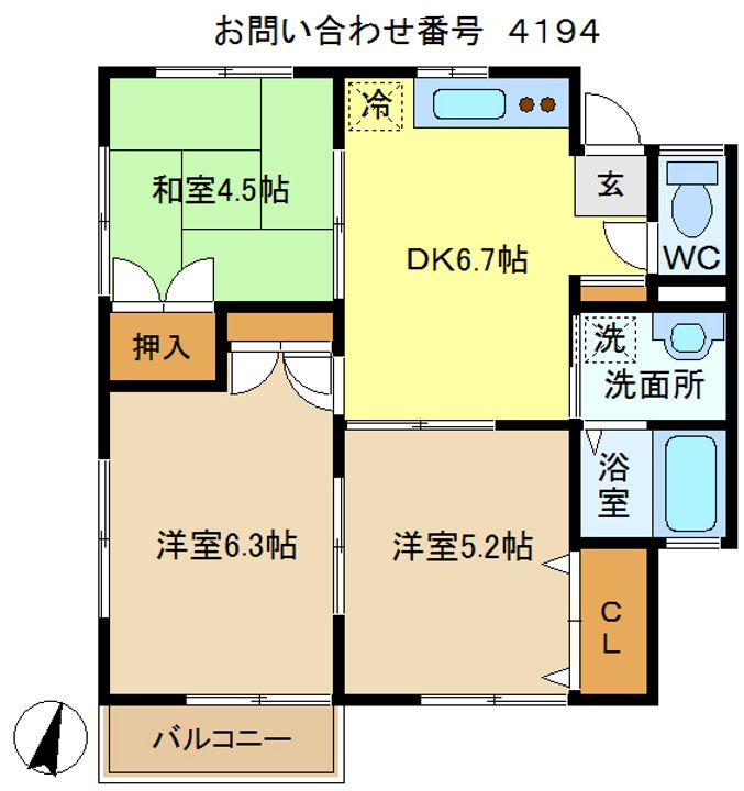 アイランズ嶋田の間取り