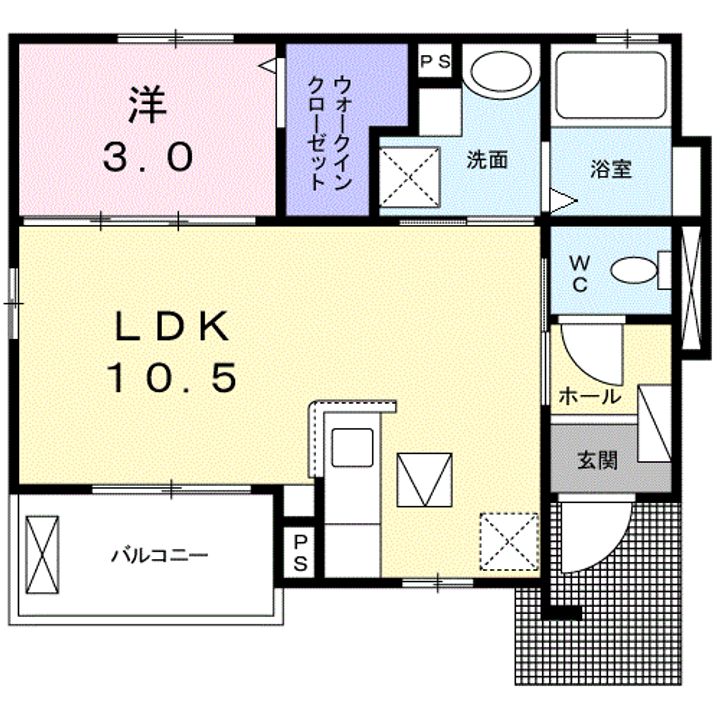 ジュネス アウラの間取り