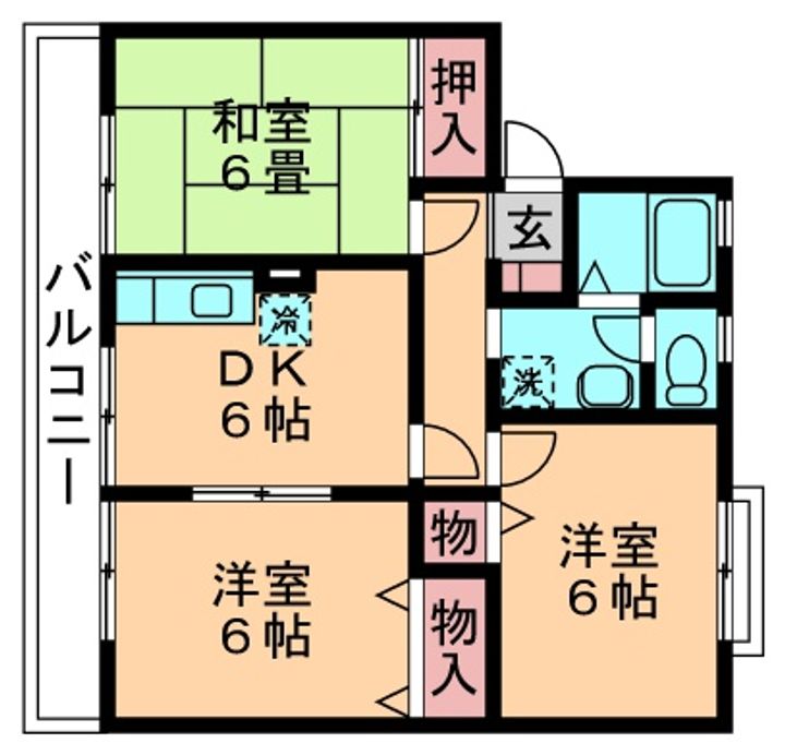 カーサみつわ台 I103の間取り