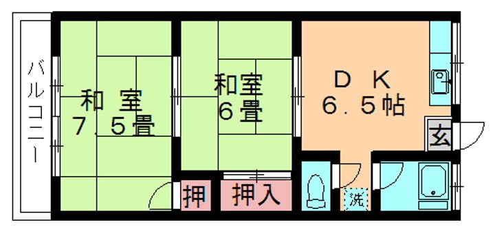 みつわ台グリーンハイツ202の間取り