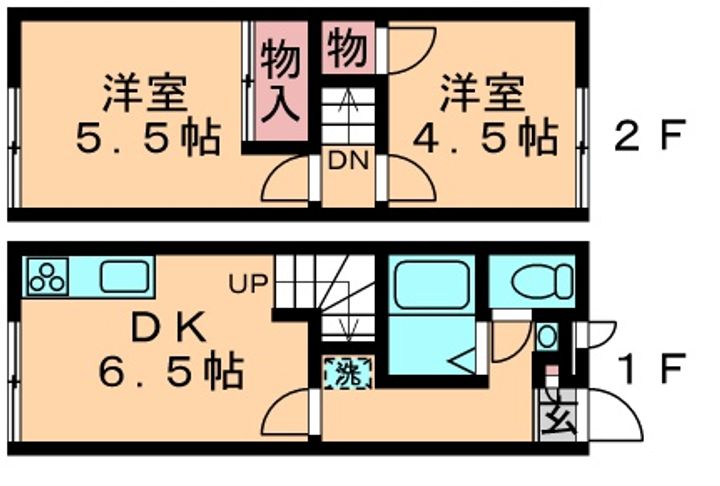 レオパレスミカドAの間取り