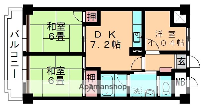 プラトー都賀903の間取り