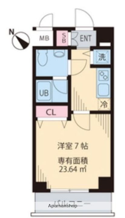 千葉県市川市末広2丁目の賃貸マンションの間取り