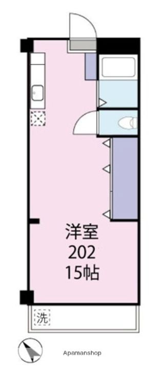 大建本八幡コーポ202の間取り