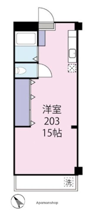 大建本八幡コーポ203の間取り