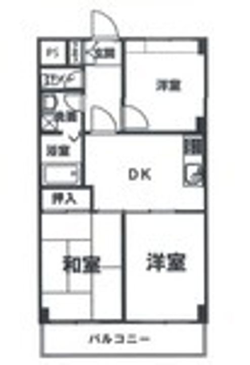 千葉県市川市高谷1丁目の賃貸マンションの間取り
