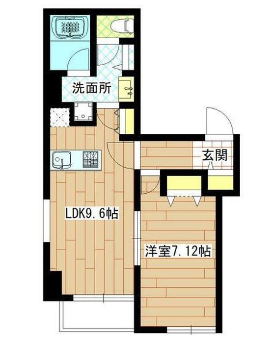 東京都葛飾区新小岩1丁目の賃貸マンションの間取り