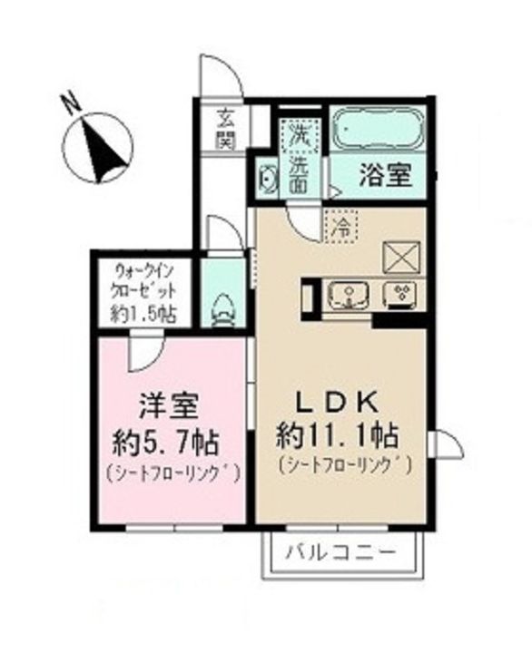 千葉県市川市八幡3丁目の賃貸アパートの間取り