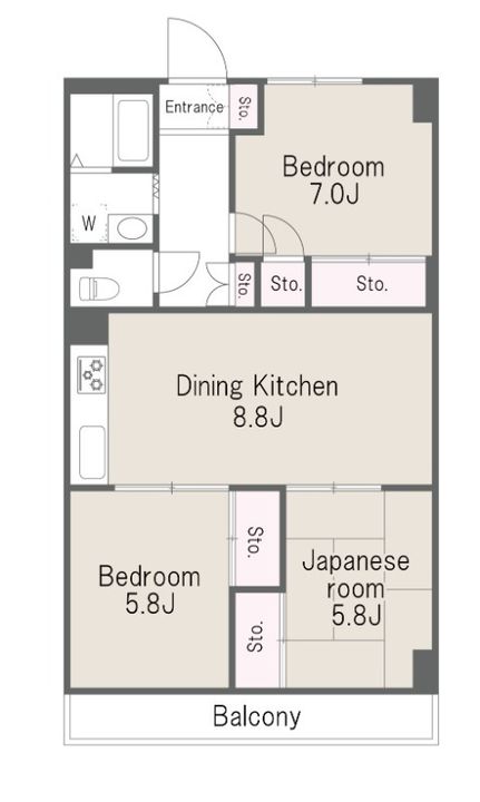 行徳ハイライズの間取り