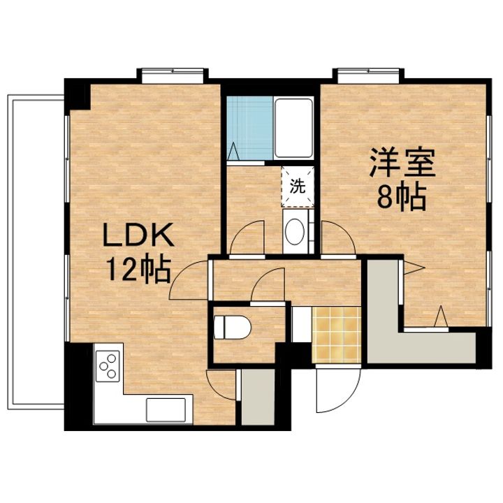 千葉県船橋市海神5丁目の賃貸マンションB304の間取り