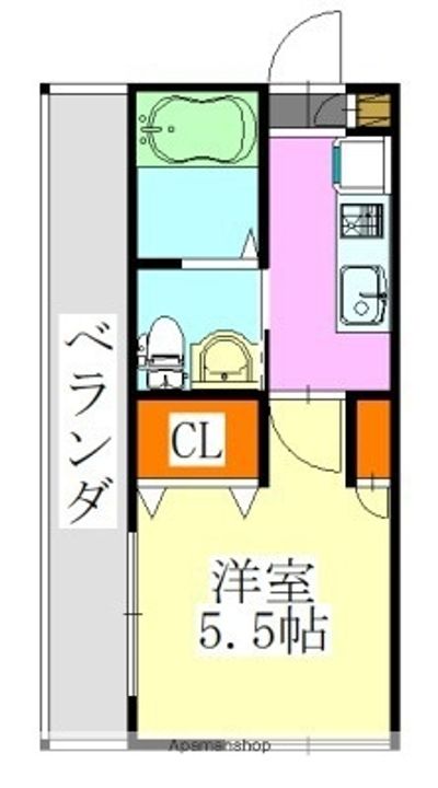 千葉県習志野市津田沼3丁目の賃貸アパート301の間取り