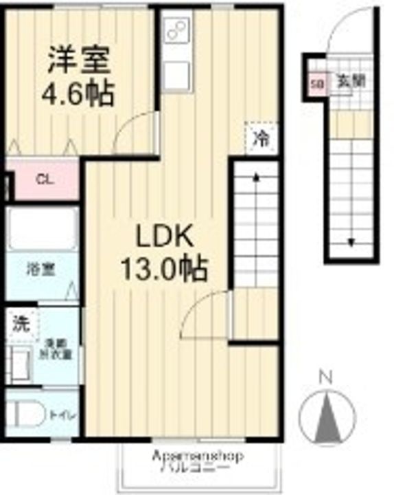 千葉県習志野市実籾4丁目の賃貸アパート203の間取り