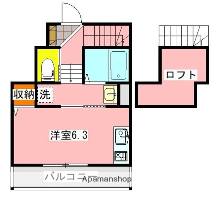 千葉県習志野市藤崎7丁目の賃貸アパートの間取り