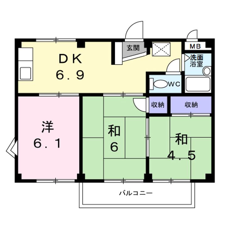 菅井アパートの間取り