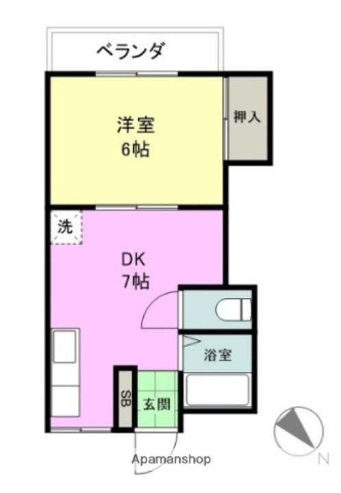 千葉県船橋市飯山満町2丁目の賃貸アパートの間取り