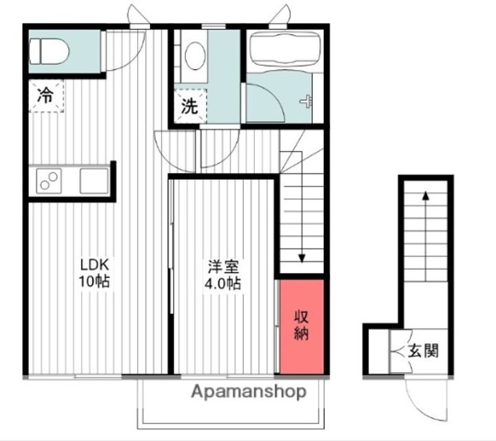 千葉県八千代市萱田町の賃貸アパートの間取り