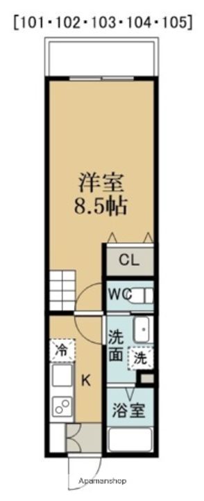 千葉県八千代市緑が丘西4丁目の賃貸アパートの間取り