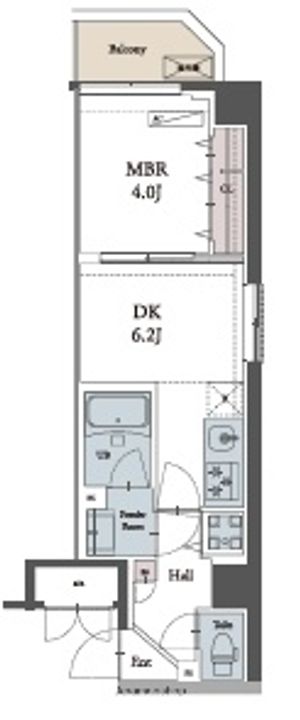 千葉県八千代市八千代台西1丁目の賃貸マンションの間取り