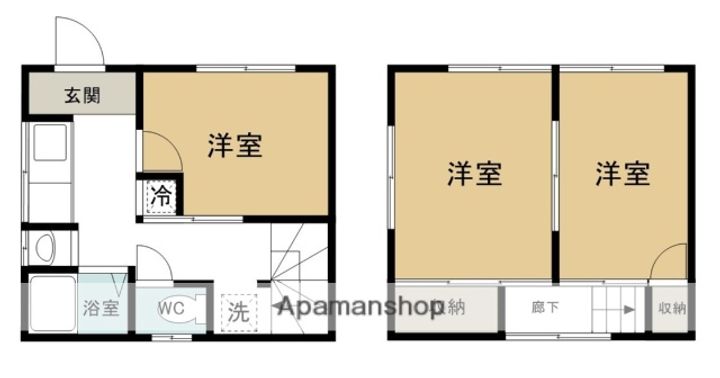 サンフローラA(テラスハウス)の間取り