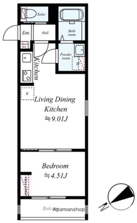 千葉県八千代市八千代台西3丁目の賃貸アパートの間取り