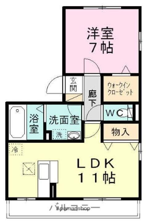 千葉県船橋市新高根6丁目の賃貸アパートの間取り