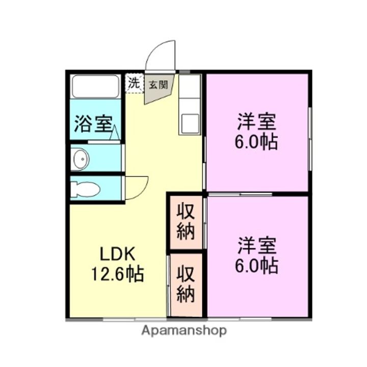 千葉県佐倉市中志津1丁目の賃貸アパートの間取り