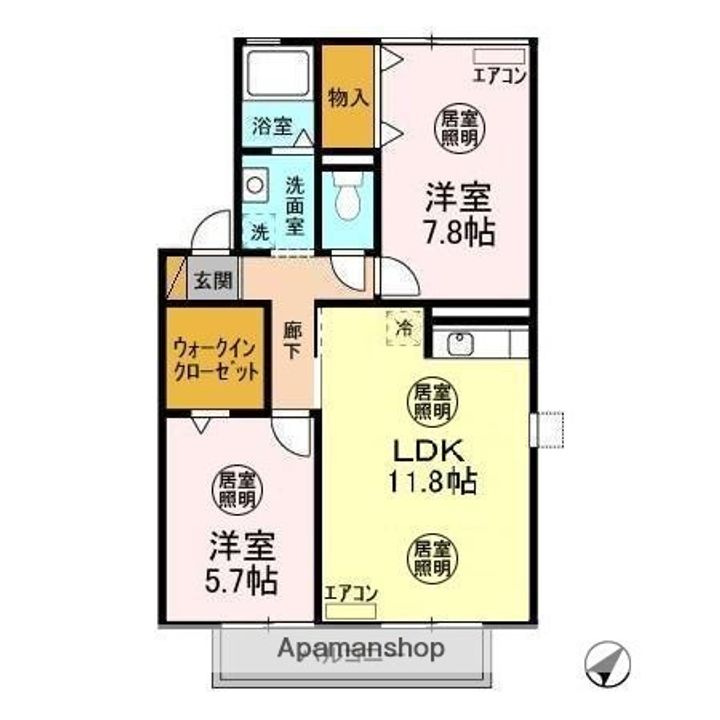 メゾンブランシェ D201の間取り
