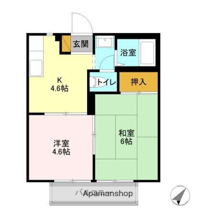 ソレイユ若葉 Aの間取り