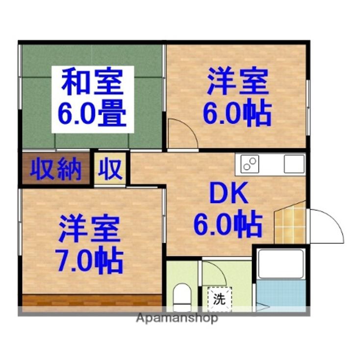 ギオンハイツ Eの間取り