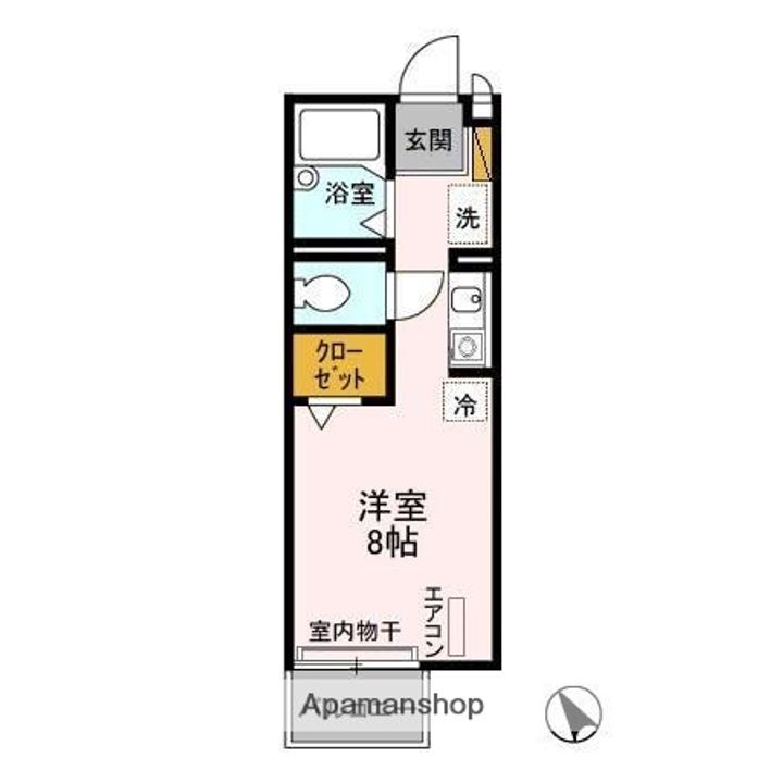 千葉県千葉市緑区おゆみ野中央6丁目の賃貸アパートの間取り