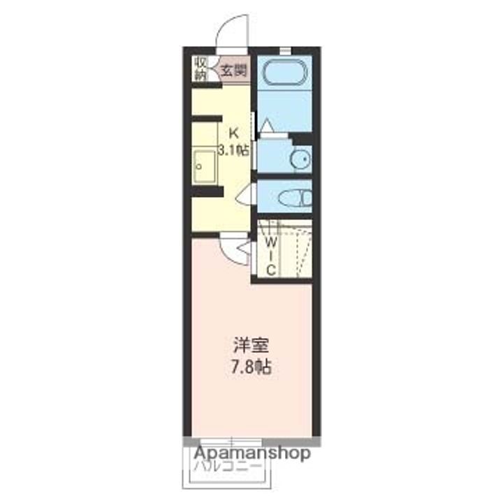 ルシェルクレール Eの間取り