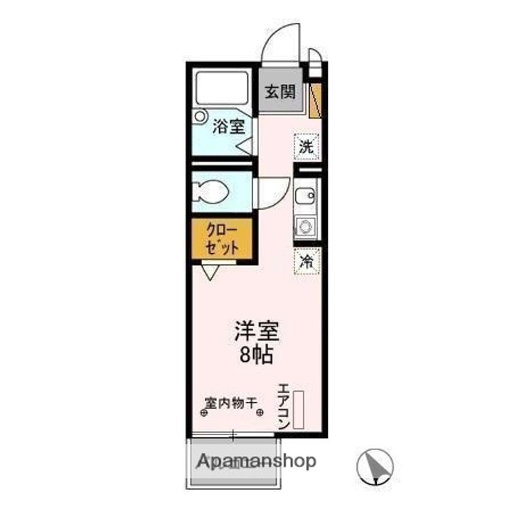 千葉県千葉市緑区おゆみ野中央6丁目の賃貸アパートの間取り