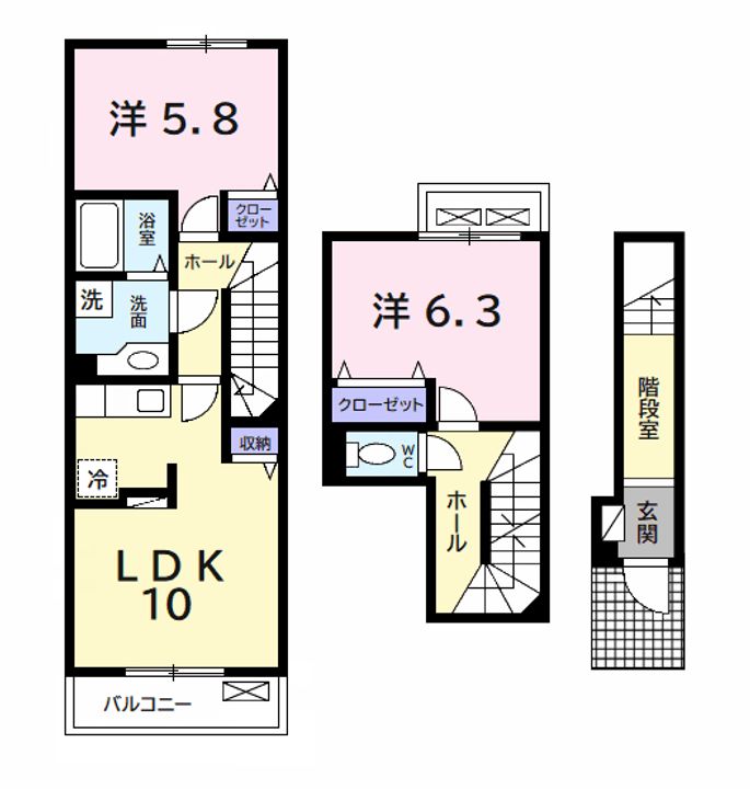 サンヴェール茂原Dの間取り