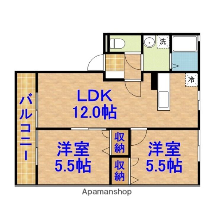 NICE FLAT(ナイスフラット)201の間取り
