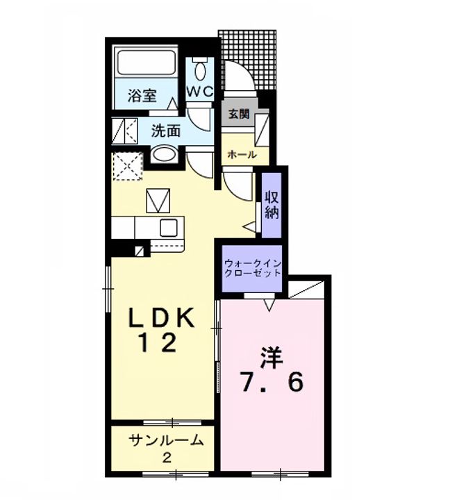 パピィ エーツーの間取り