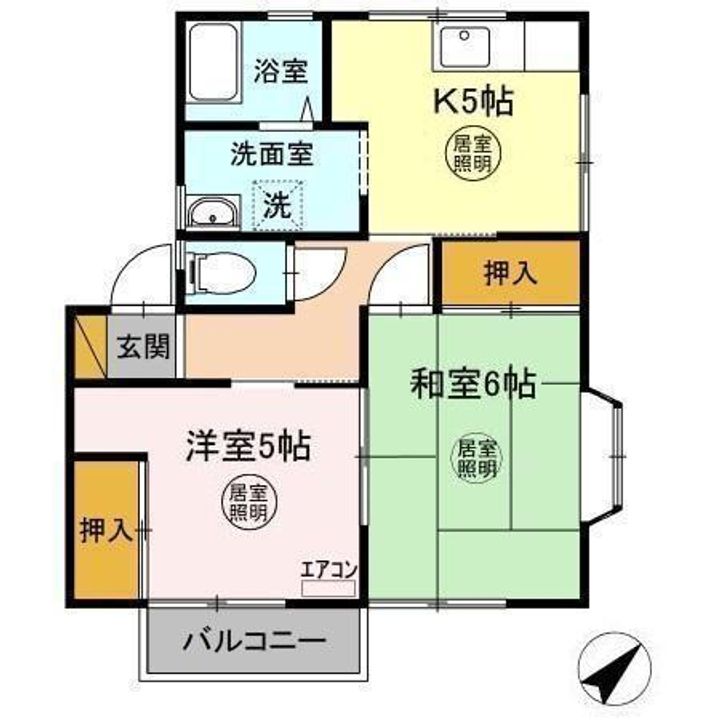 サウスコーポB101の間取り