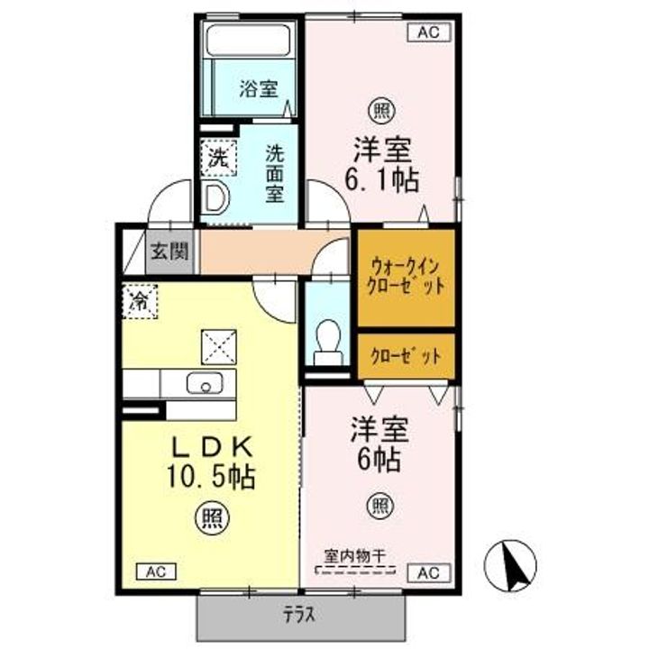 フロレスタ東館・西館 西館の間取り