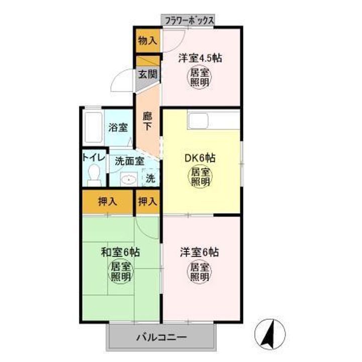 サンヴィラージュA・Bの間取り