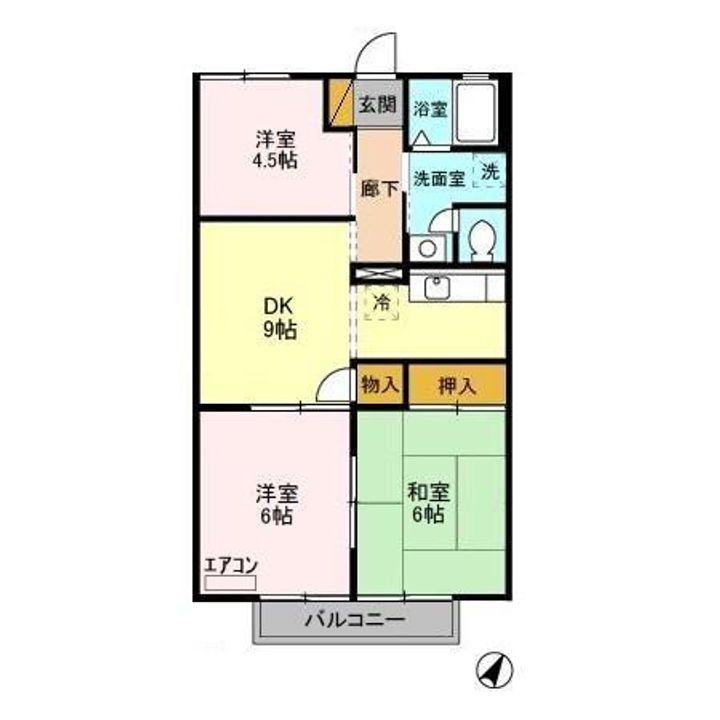 ファーストハイツ福王台102の間取り