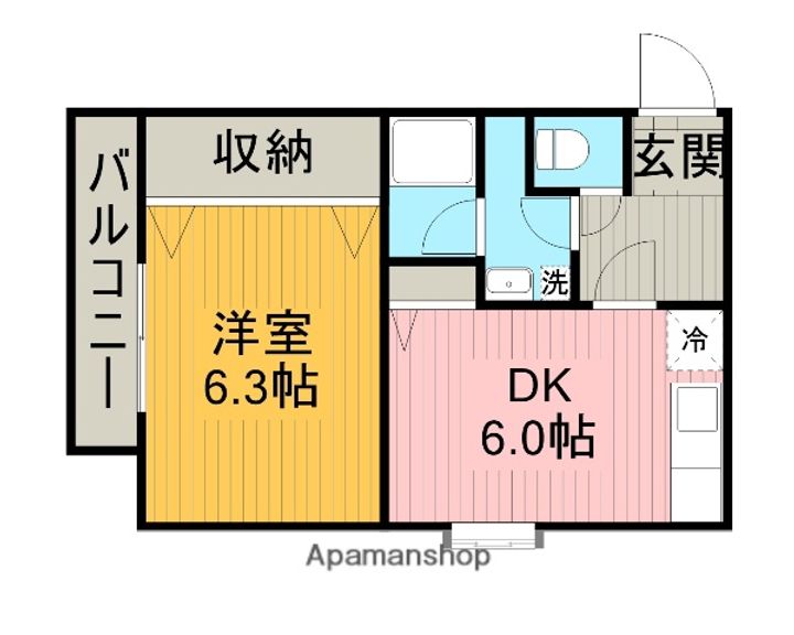 神奈川県相模原市南区東林間2丁目の賃貸マンションの間取り