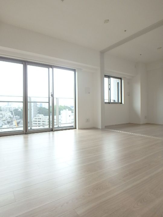 東京都港区高輪1丁目の賃貸マンションの居間